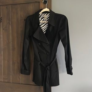 Black Button Up Lightweight Jacket | Size XS